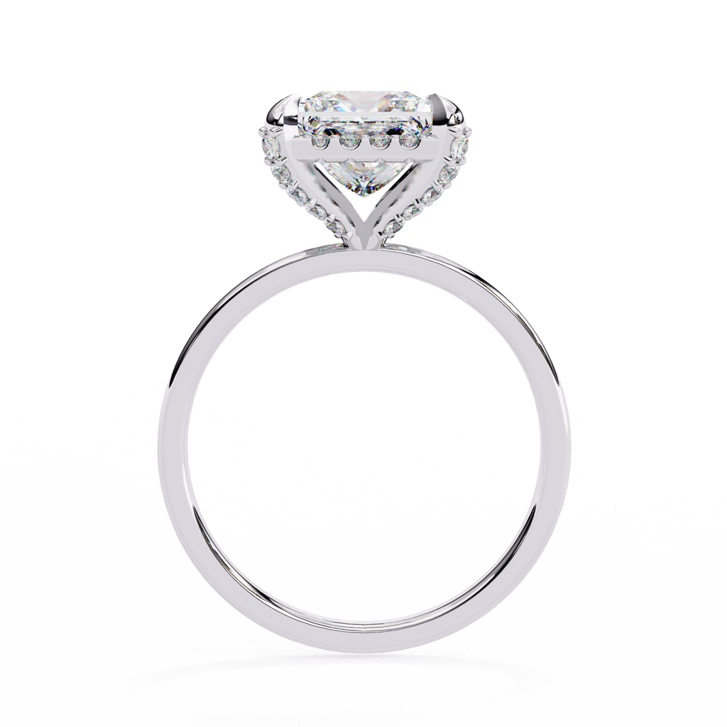 Roxanne Solitaire Halo Ring