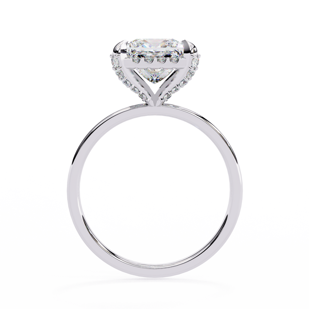 Roxanne Solitaire Halo Ring
