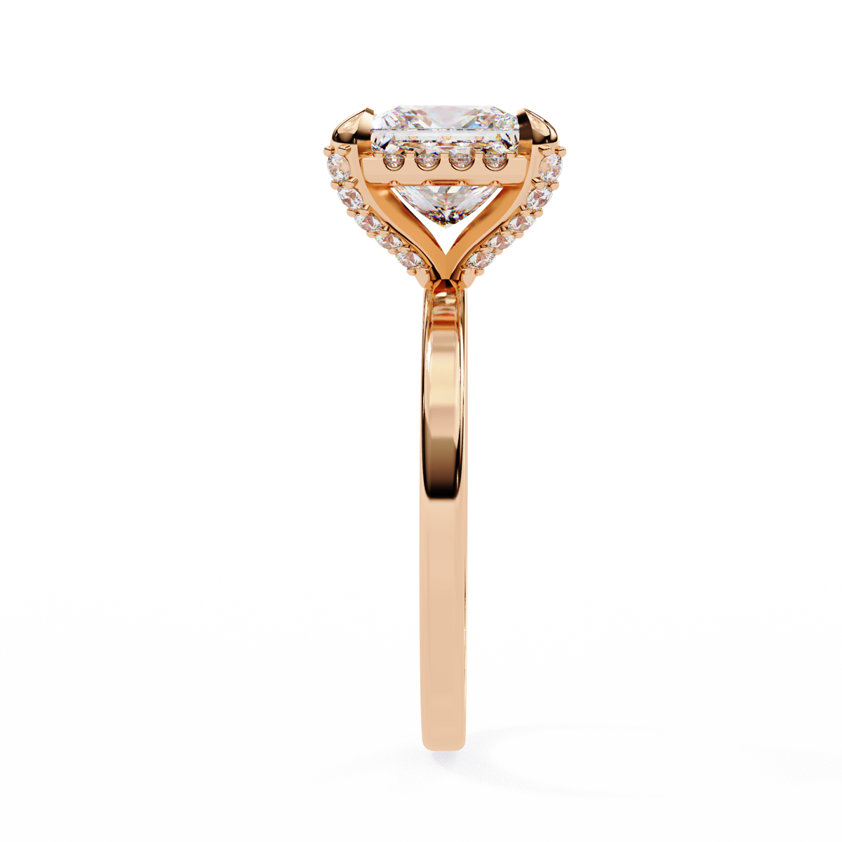 Roxanne Solitaire Halo Ring