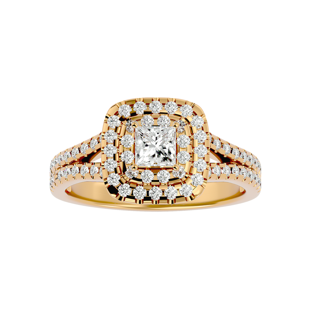 Cecelia Solitaire Halo Ring