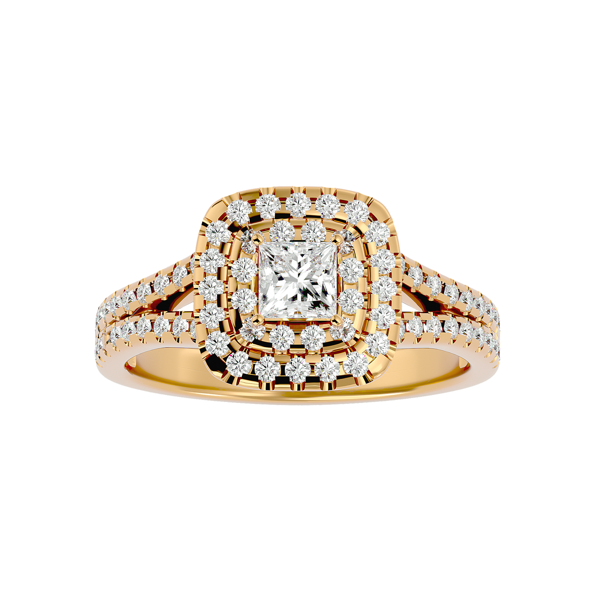 Cecelia Solitaire Halo Ring