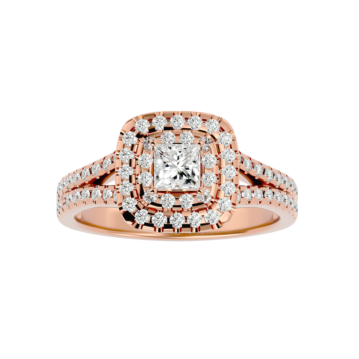 Cecelia Solitaire Halo Ring