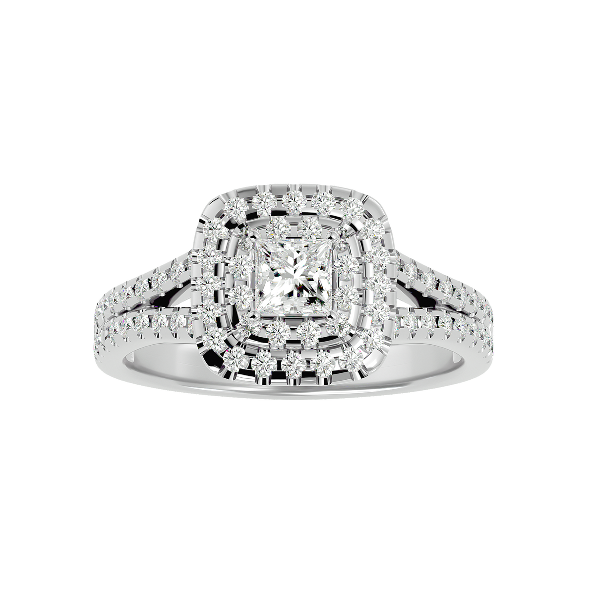 Cecelia Solitaire Halo Ring