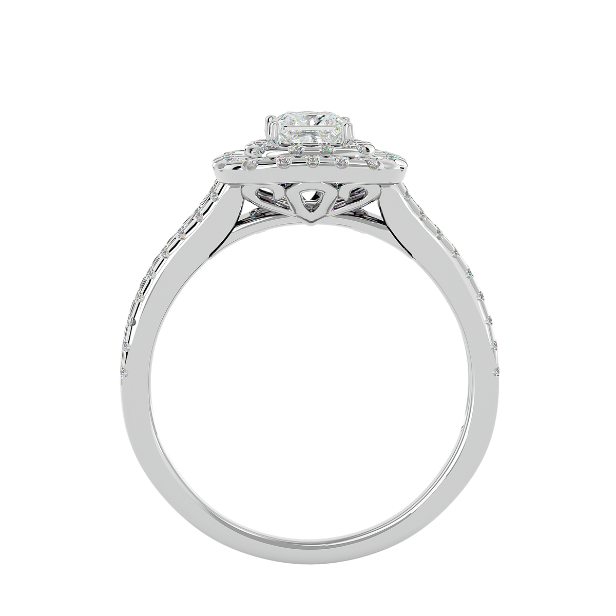 Cecelia Solitaire Halo Ring