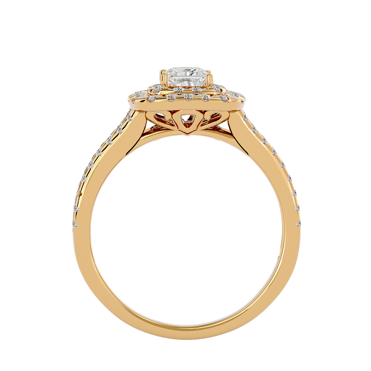 Cecelia Solitaire Halo Ring