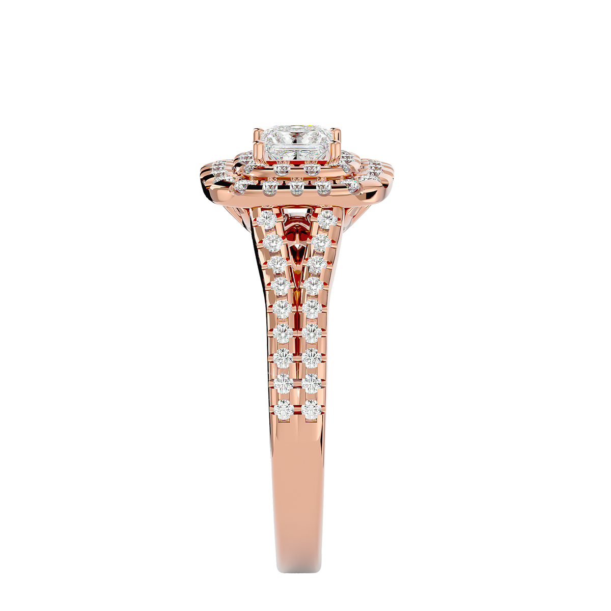 Cecelia Solitaire Halo Ring