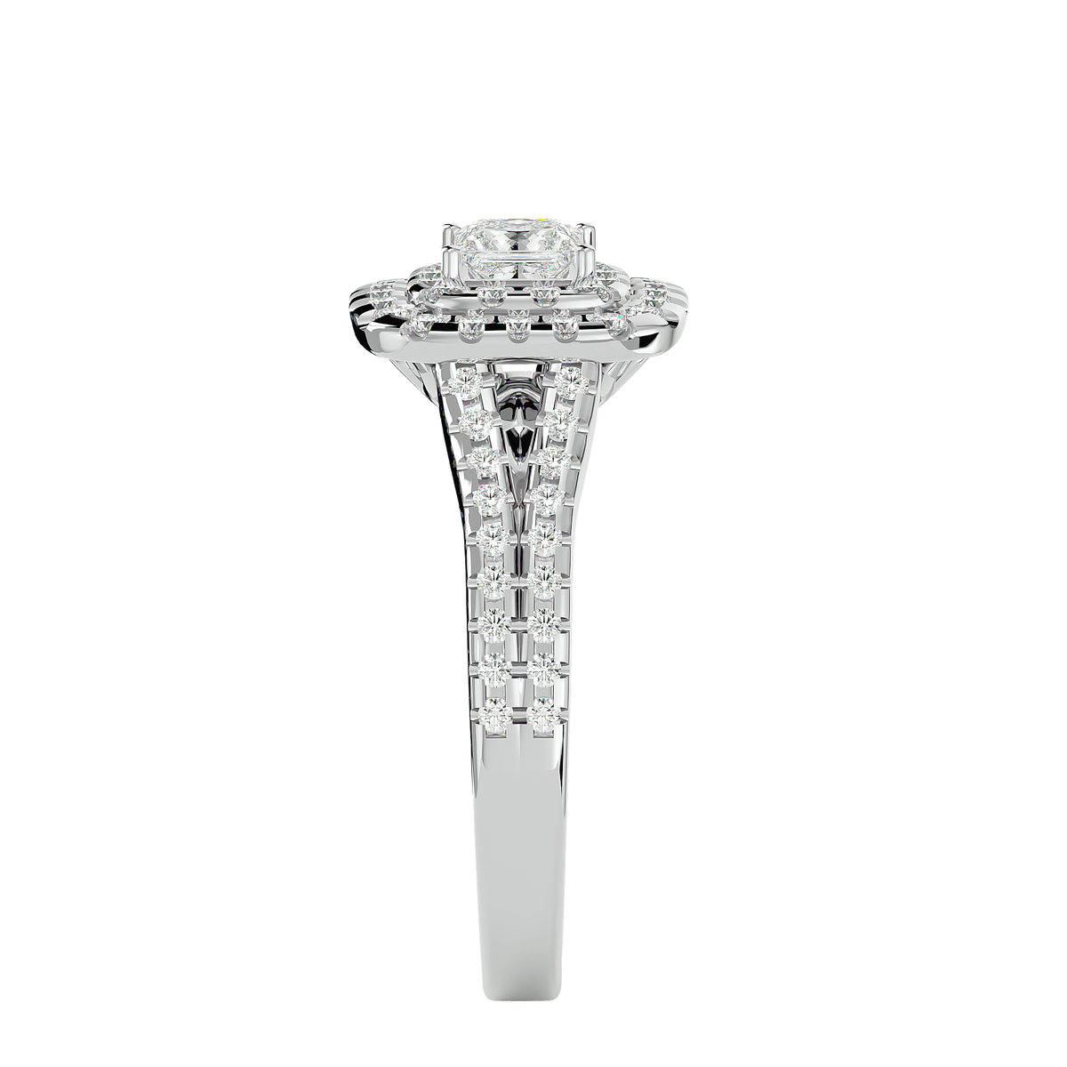 Cecelia Solitaire Halo Ring