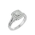 Cecelia Solitaire Halo Ring