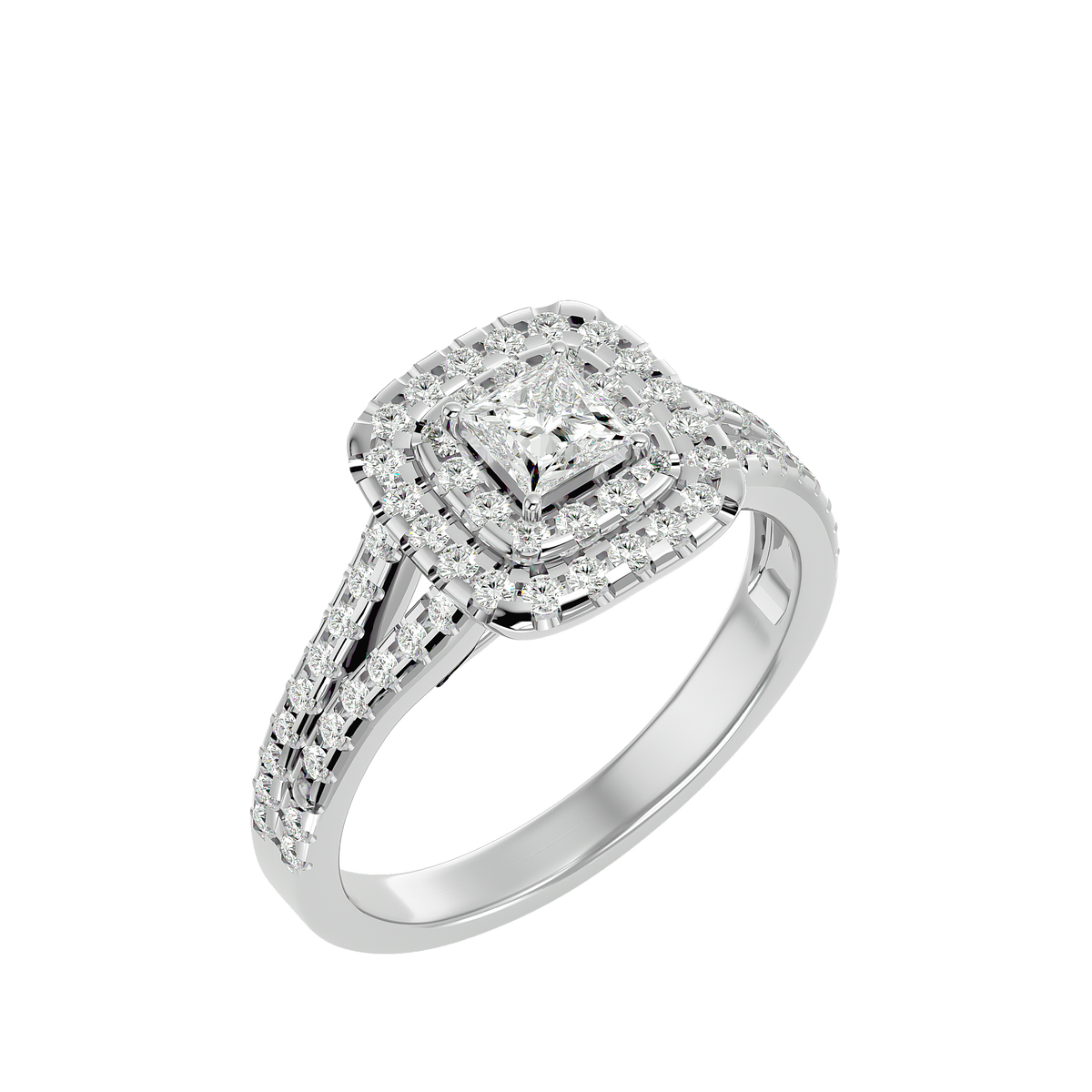 Cecelia Solitaire Halo Ring