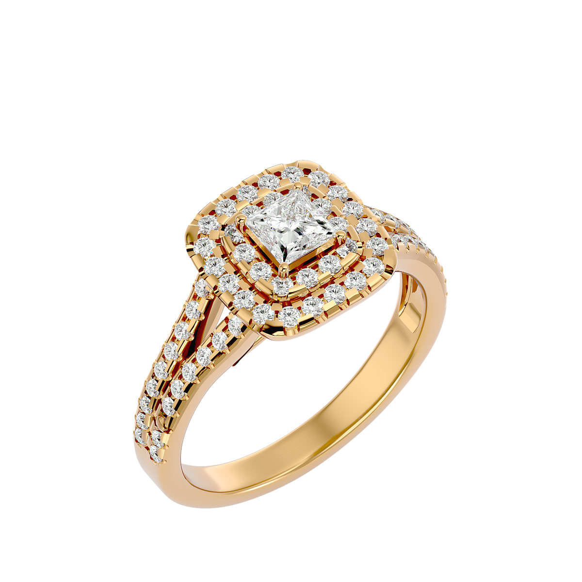 Cecelia Solitaire Halo Ring