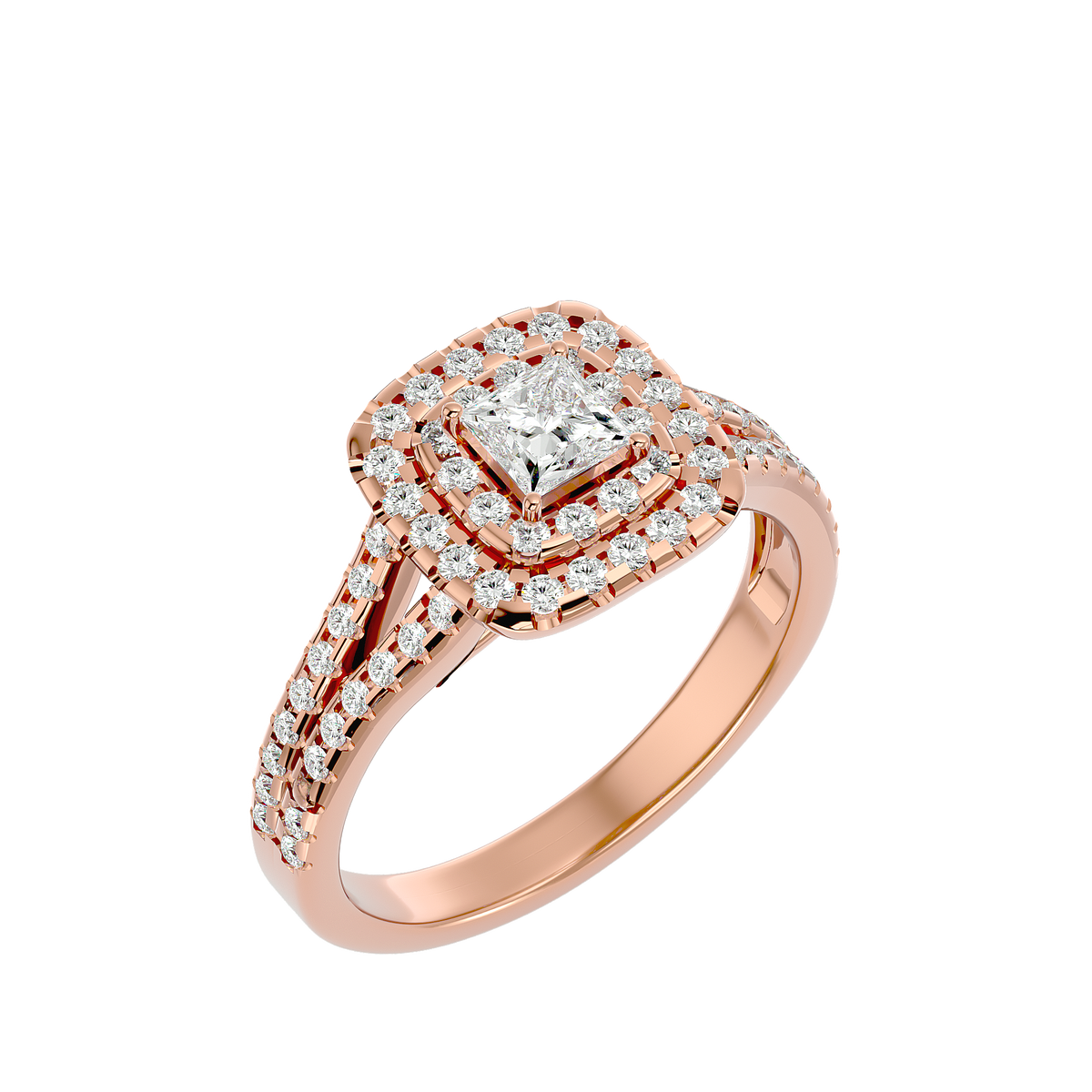 Cecelia Solitaire Halo Ring
