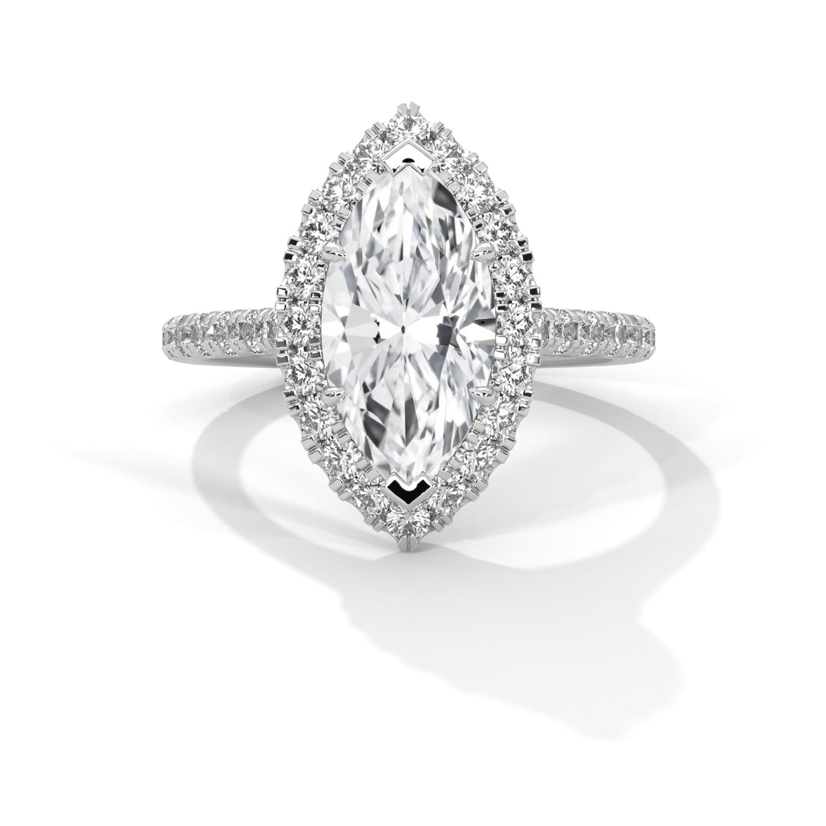 Seraphina Solitaire Halo Ring