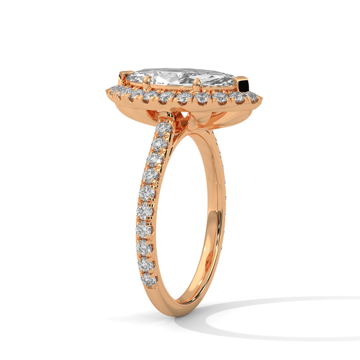 Seraphina Solitaire Halo Ring