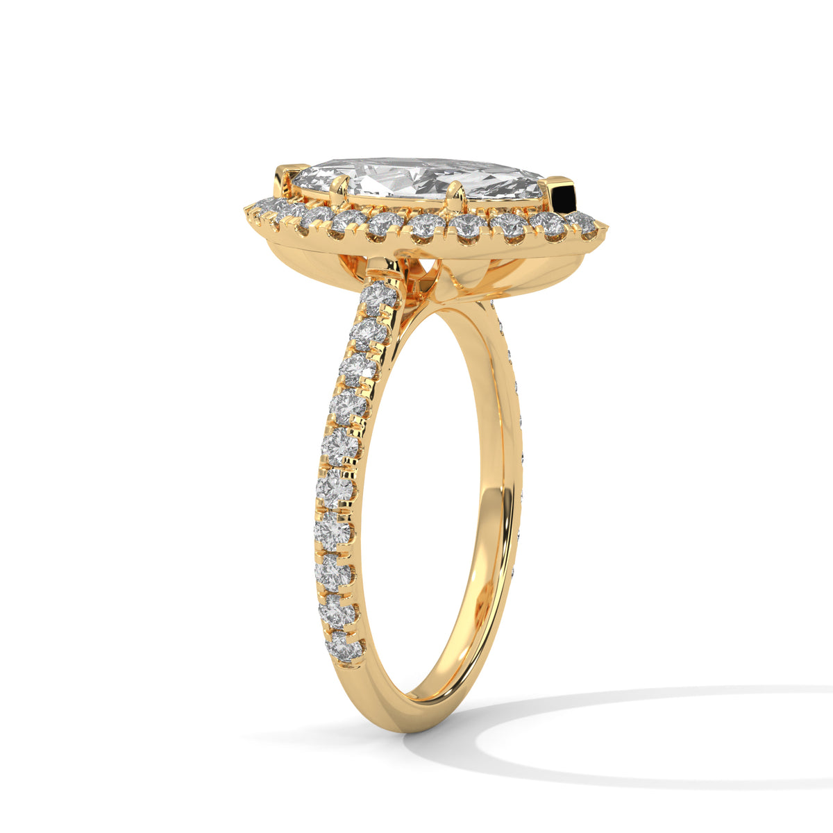 Seraphina Solitaire Halo Ring
