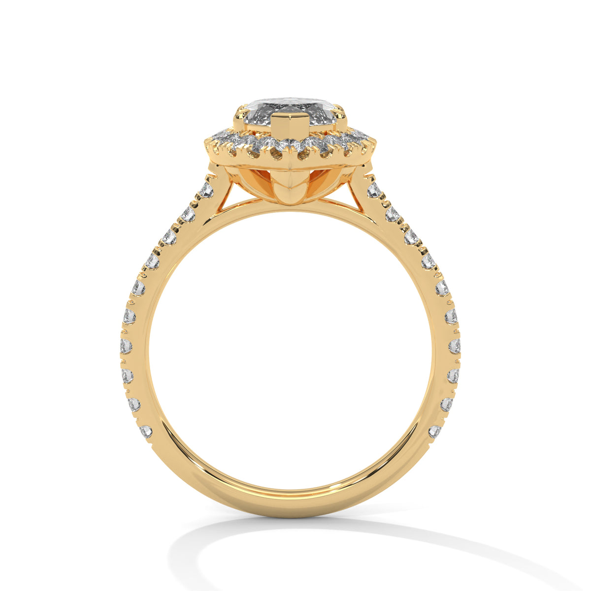 Seraphina Solitaire Halo Ring