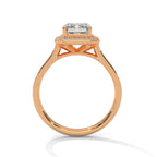 Silvia Solitaire Halo Ring