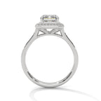 Silvia Solitaire Halo Ring