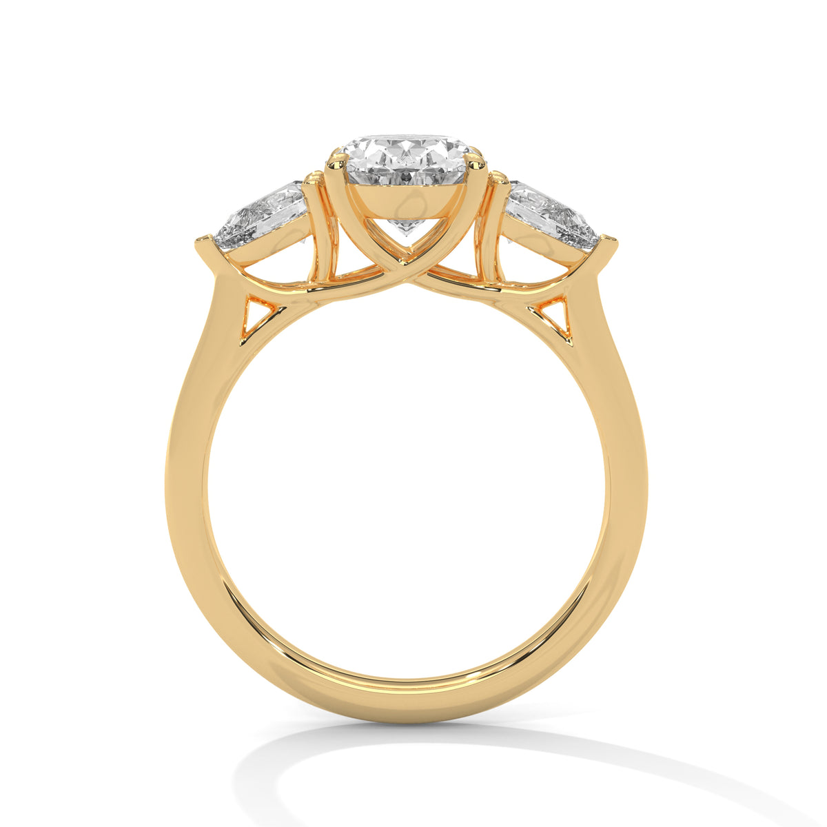 River Three Stone Ring