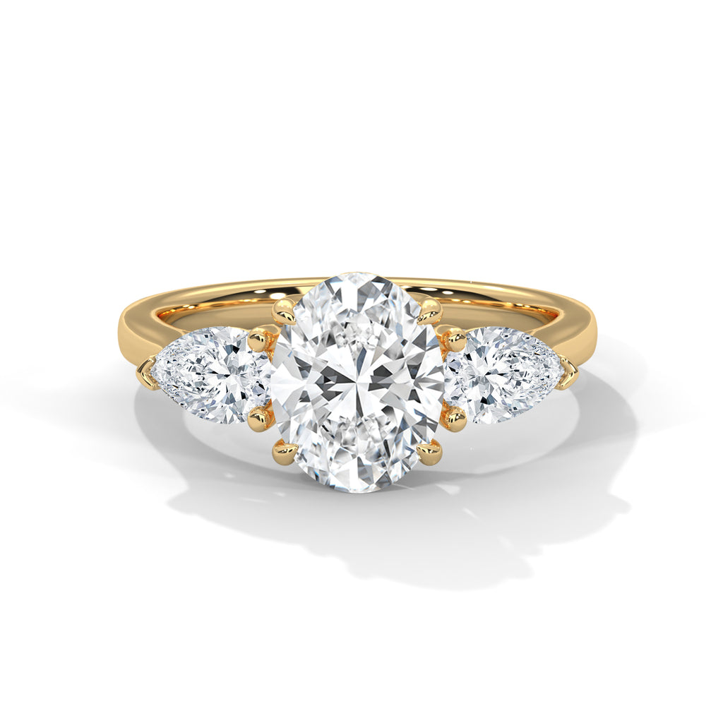 River Three Stone Ring