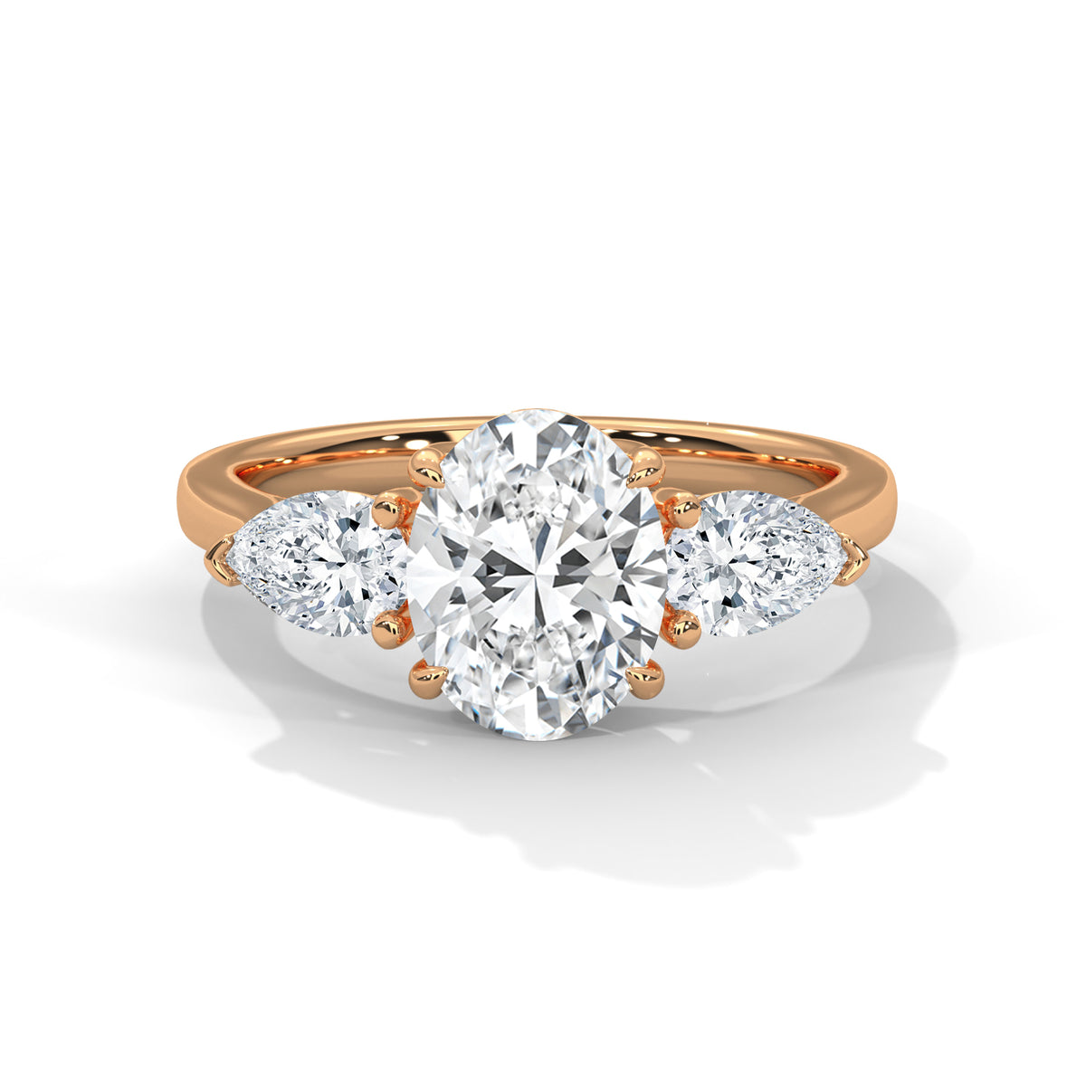 River Three Stone Ring