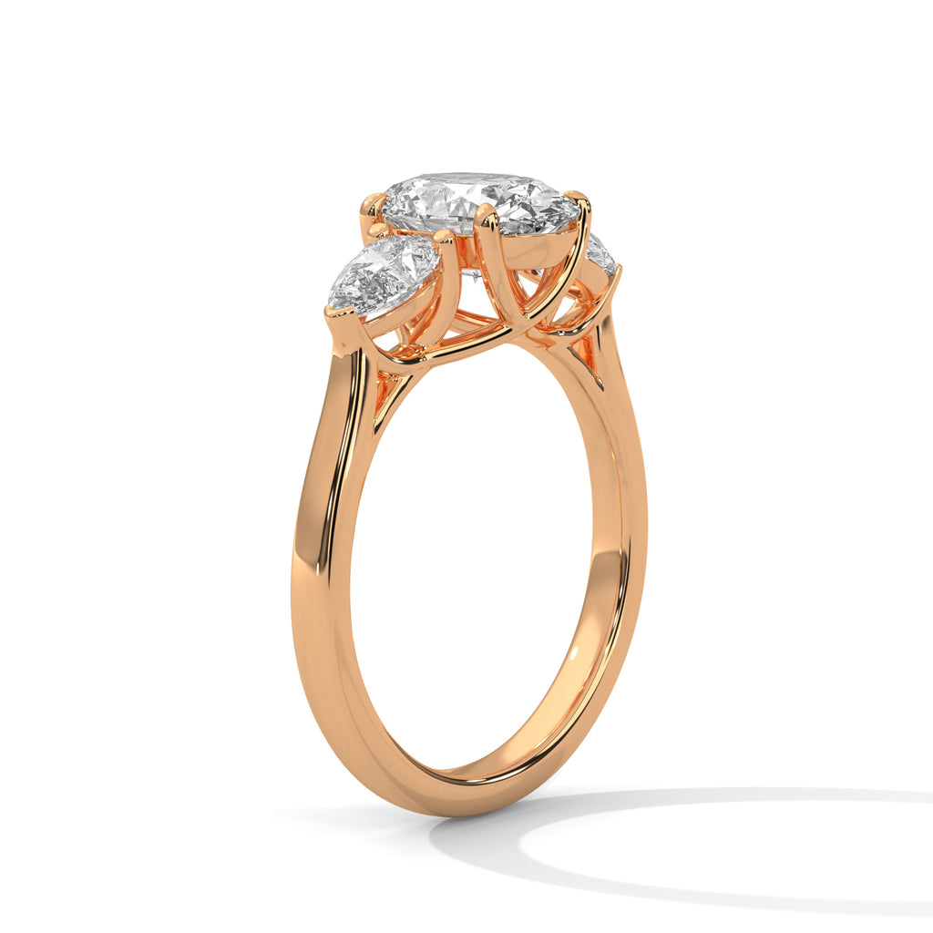 River Three Stone Ring