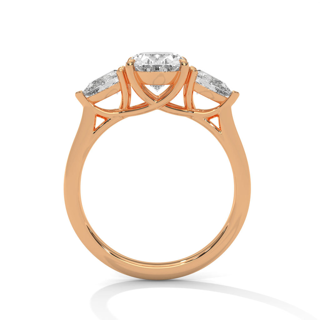 River Three Stone Ring
