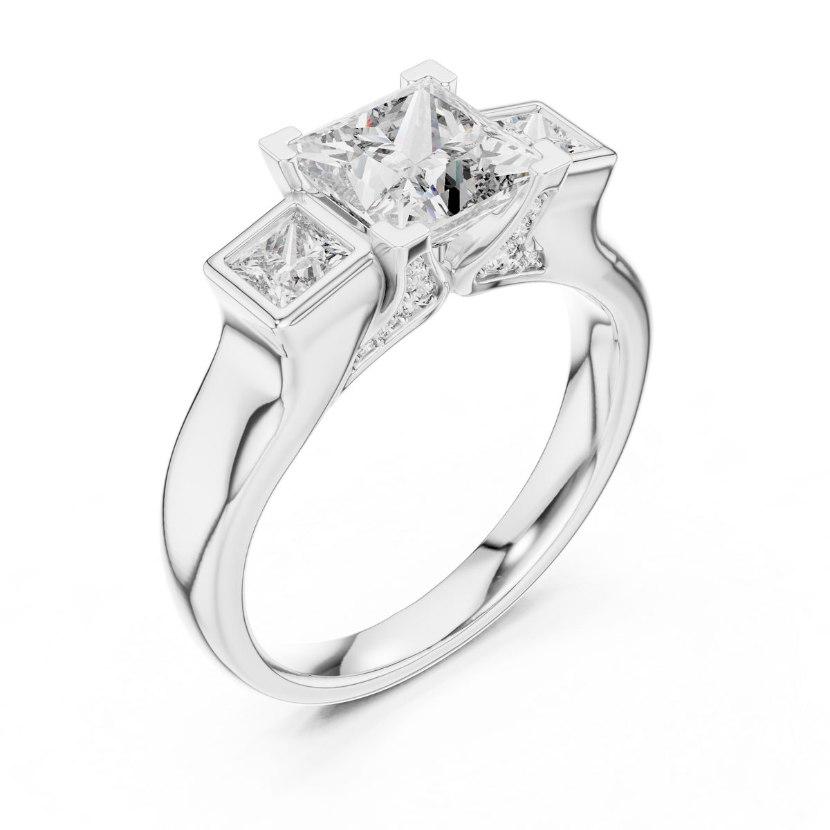 Naomi Three Stone Ring