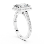 Cora Solitaire  Halo Ring