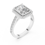 Cora Solitaire  Halo Ring