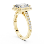 Cora Solitaire  Halo Ring