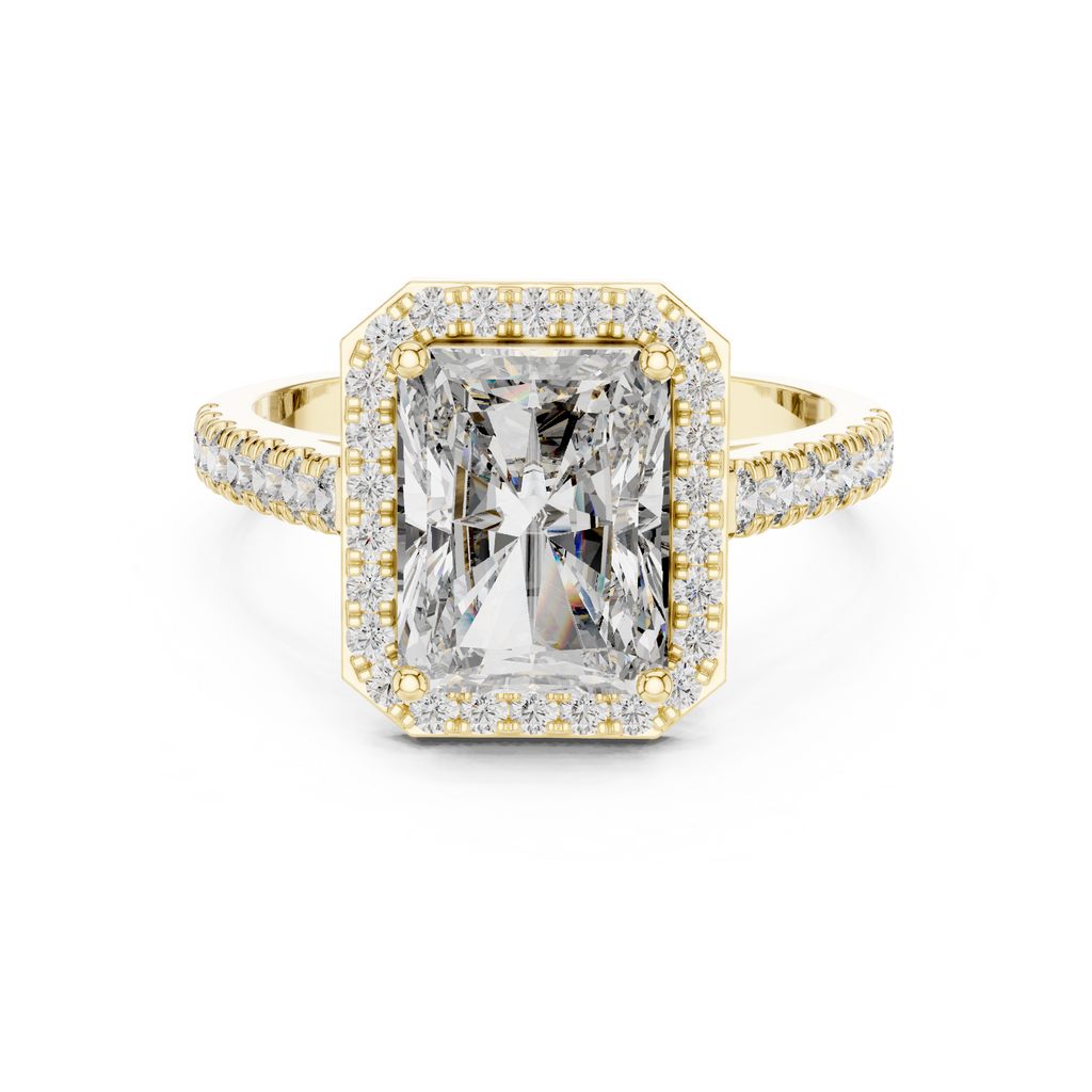 Cora Solitaire  Halo Ring