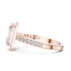 Cora Solitaire  Halo Ring