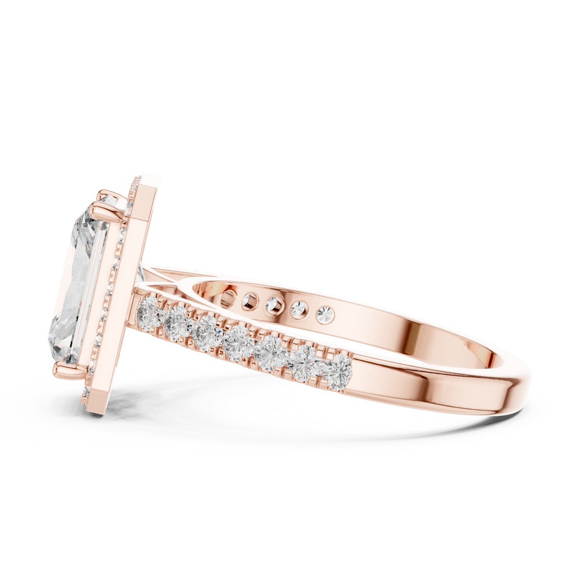 Cora Solitaire  Halo Ring