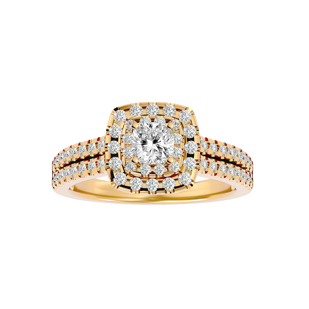 Christiana Solitaire Halo Ring