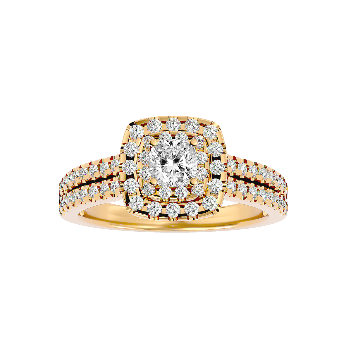 Christiana Solitaire Halo Ring