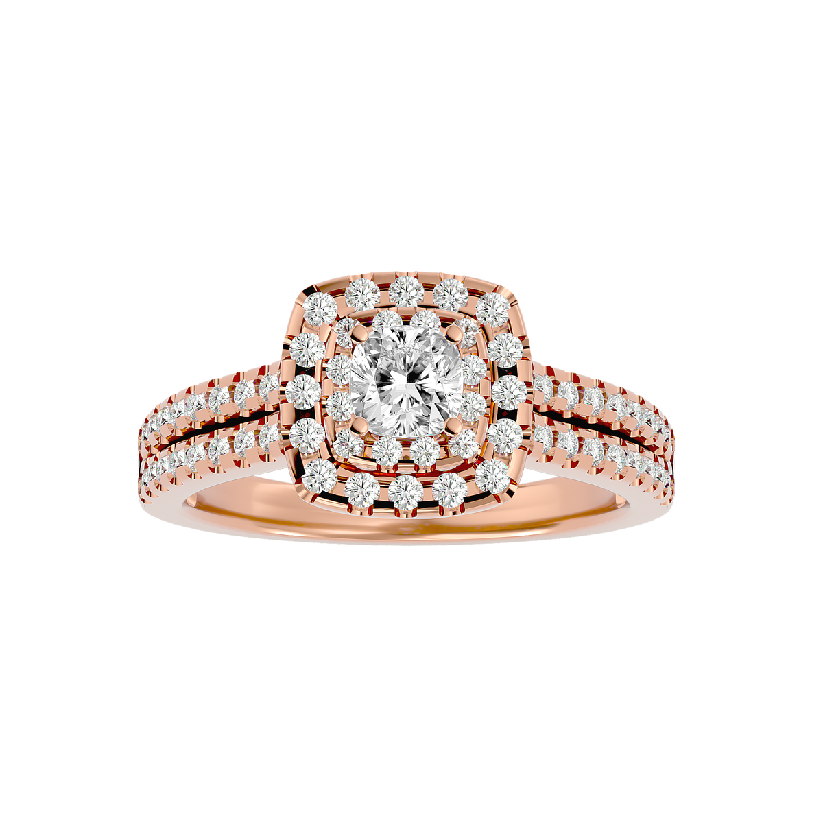 Christiana Solitaire Halo Ring
