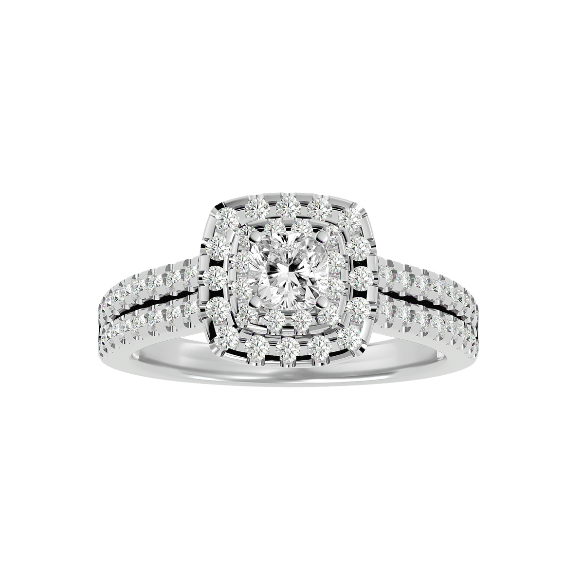 Christiana Solitaire Halo Ring