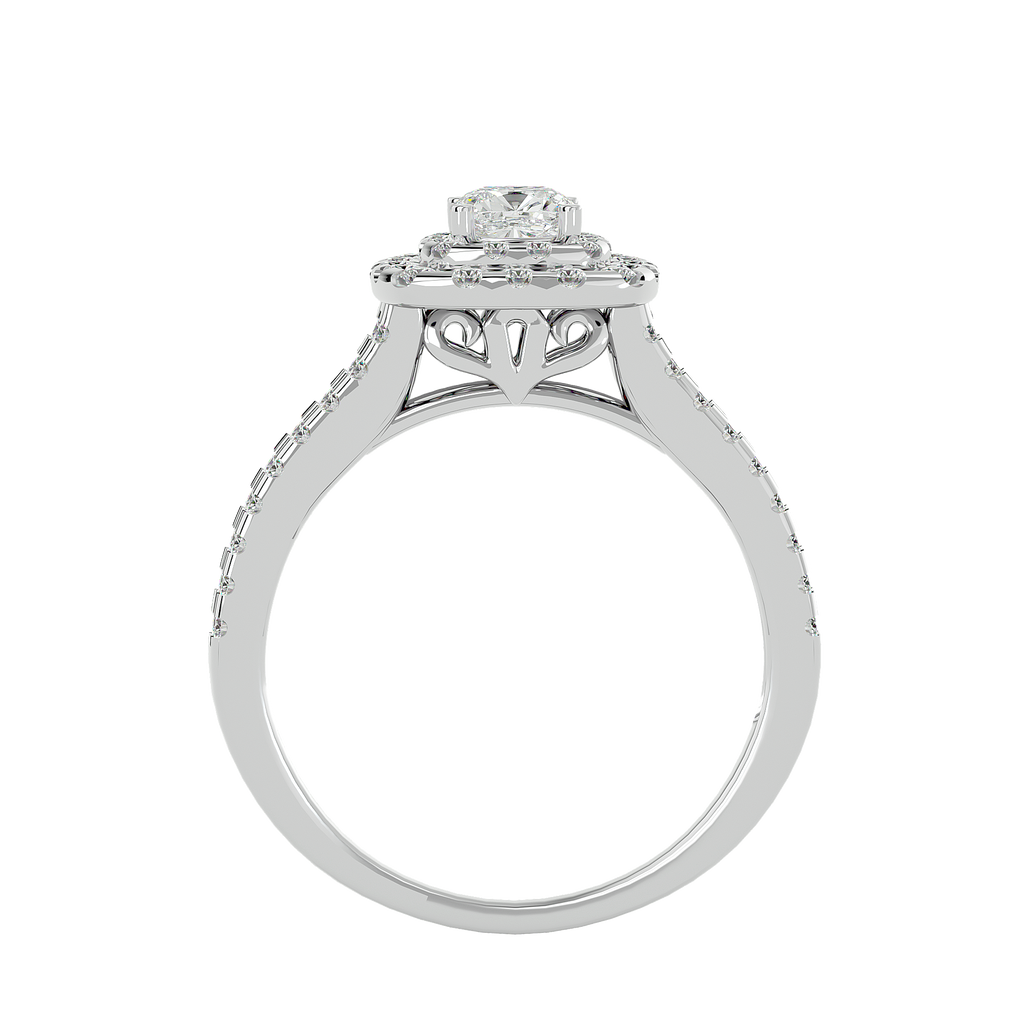 Christiana Solitaire Halo Ring