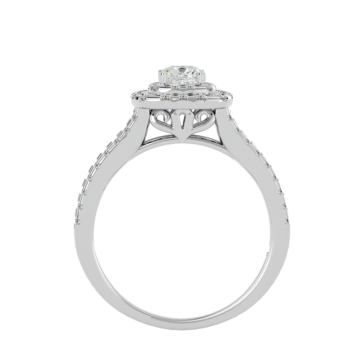 Christiana Solitaire Halo Ring