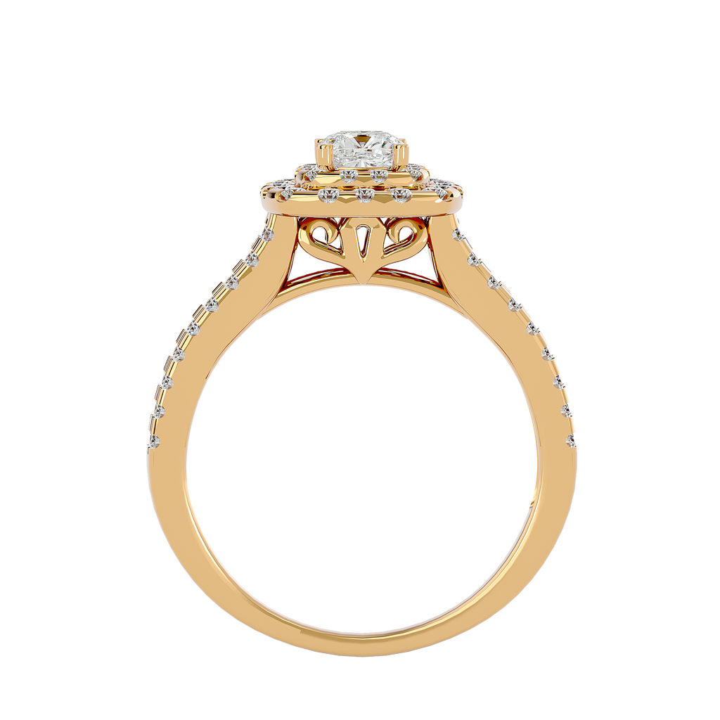 Christiana Solitaire Halo Ring