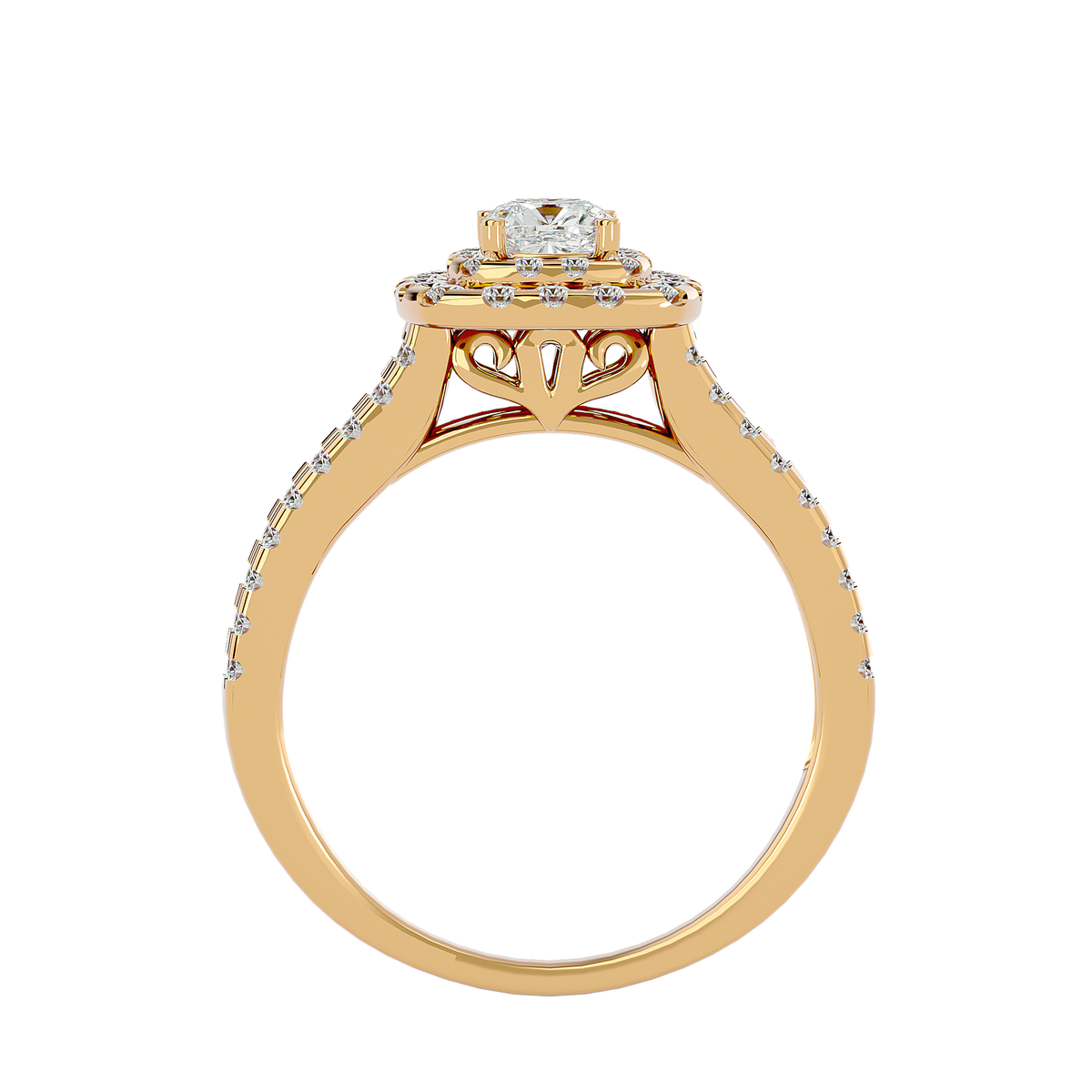 Christiana Solitaire Halo Ring