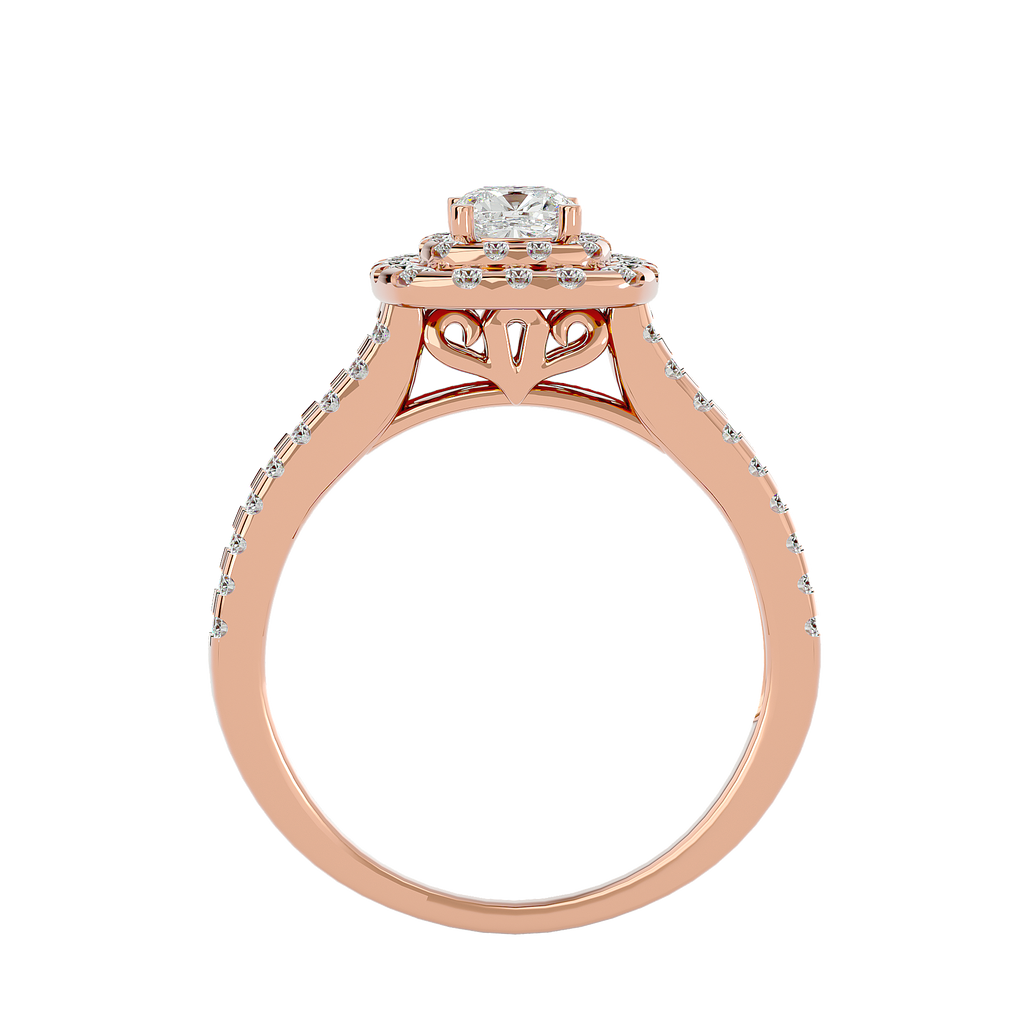 Christiana Solitaire Halo Ring