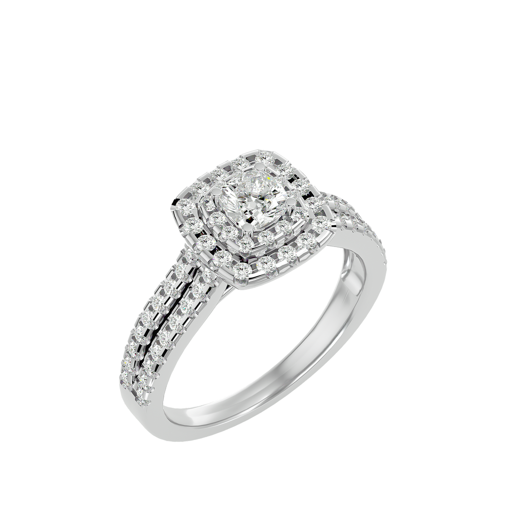 Christiana Solitaire Halo Ring