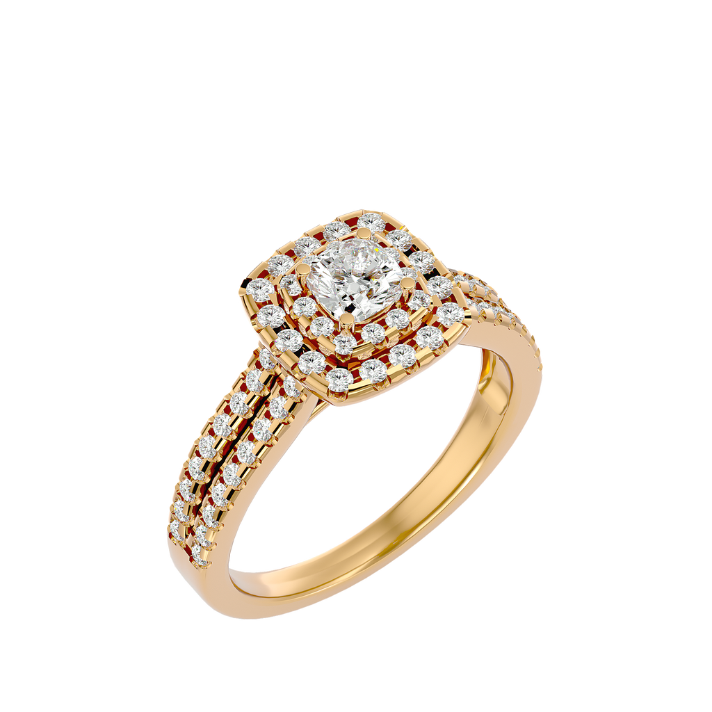 Christiana Solitaire Halo Ring
