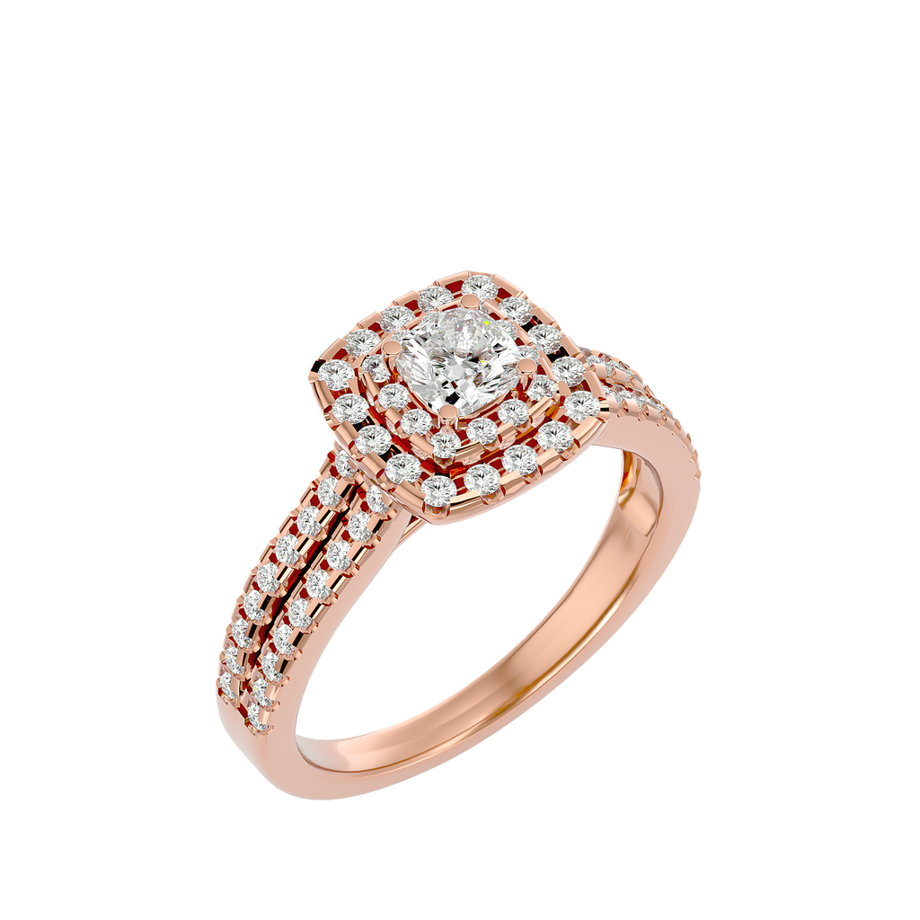 Christiana Solitaire Halo Ring