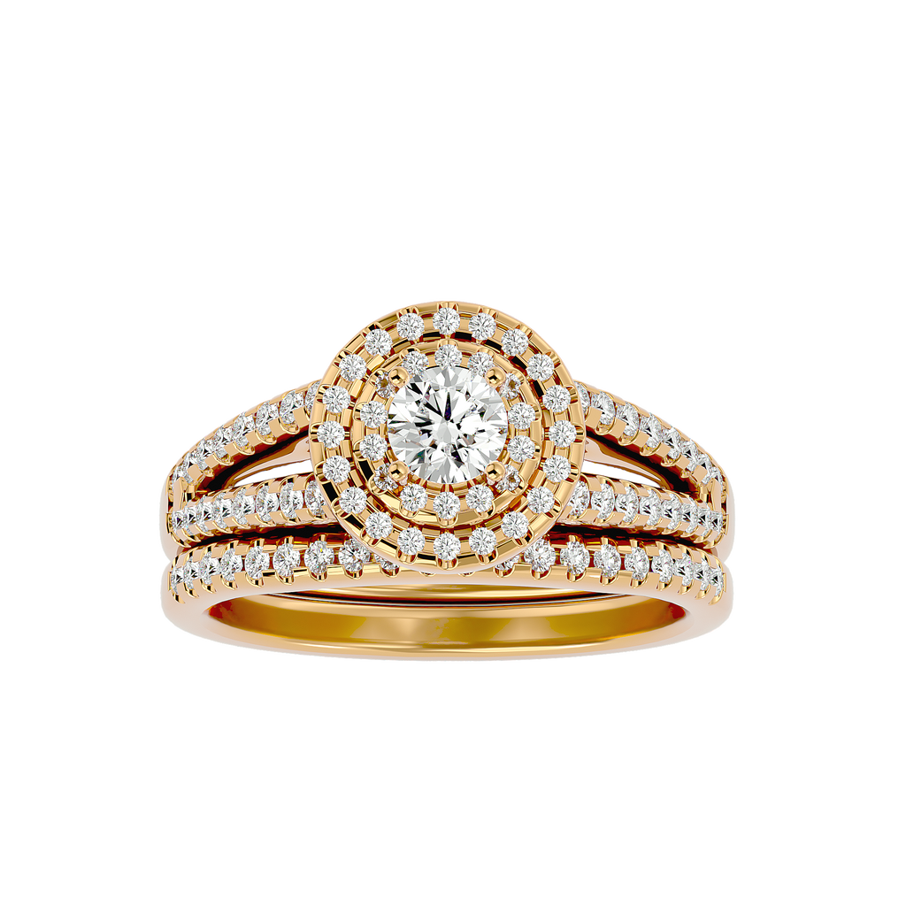 Caroline Solitaire Halo Ring