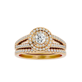 Caroline Solitaire Halo Ring