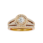 Caroline Solitaire Halo Ring