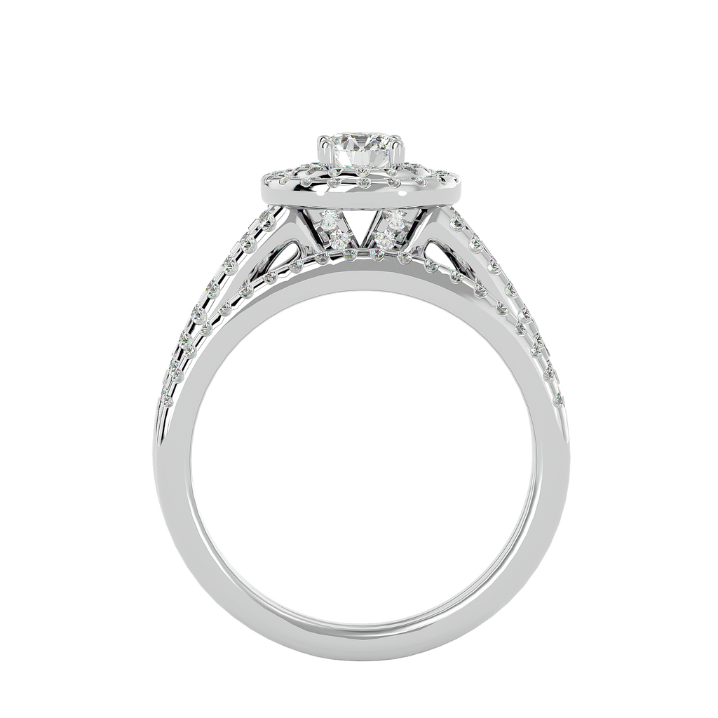 Caroline Solitaire Halo Ring