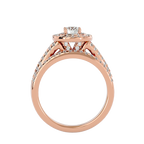 Caroline Solitaire Halo Ring